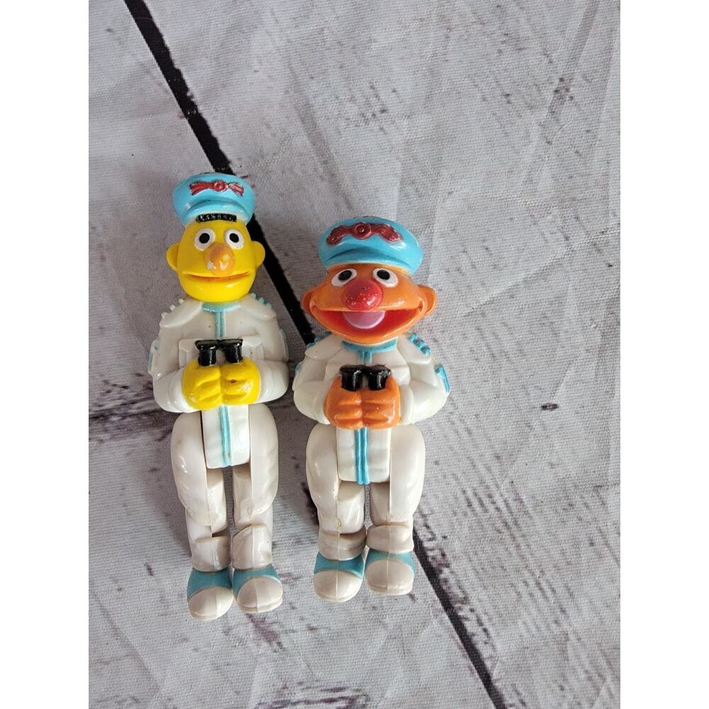 Sesame Street Bert & Ernie Sea Ship Captain Action Figure Muppets Cake Toppers